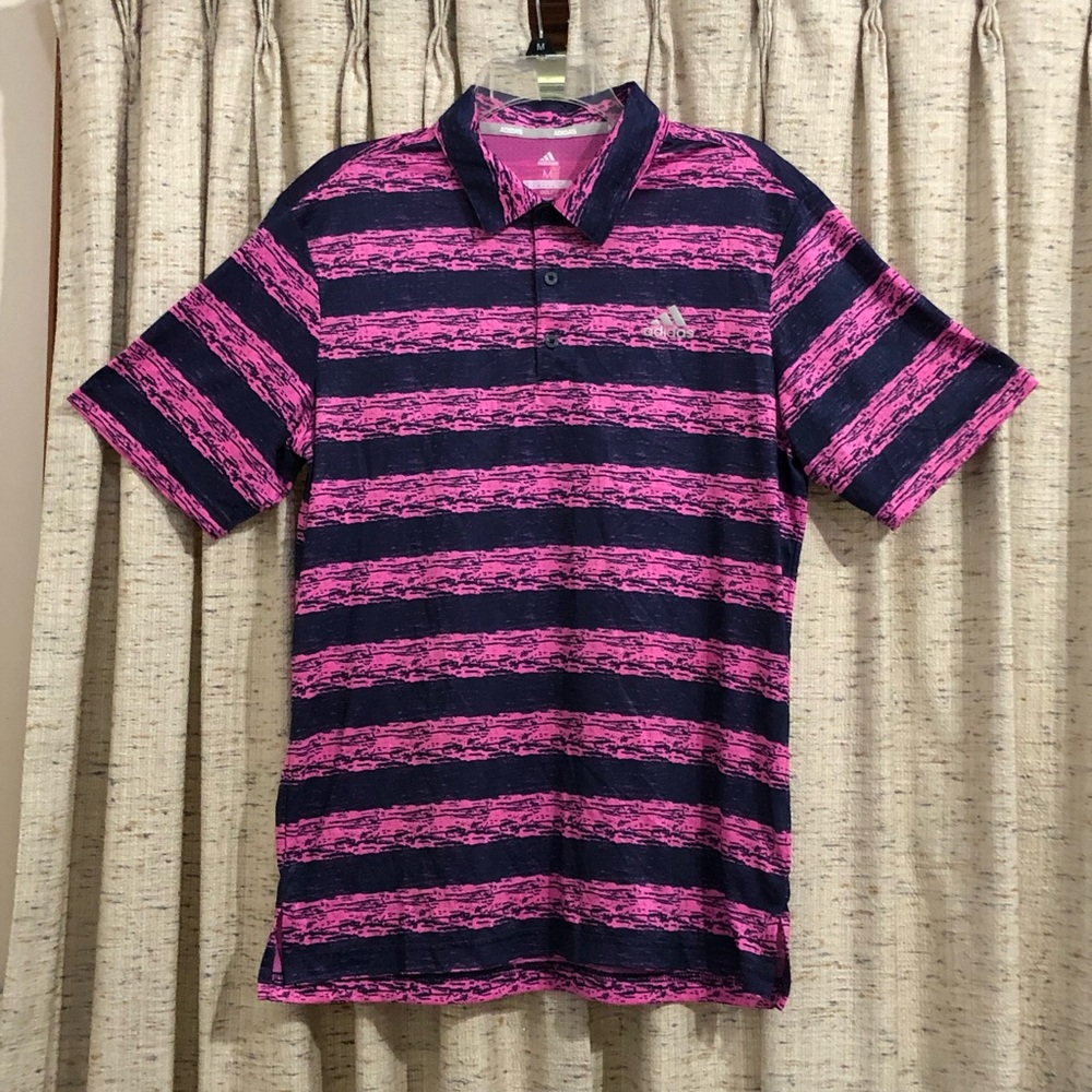 Adidas Golf Painted Stripe Short Sleeve Polo
